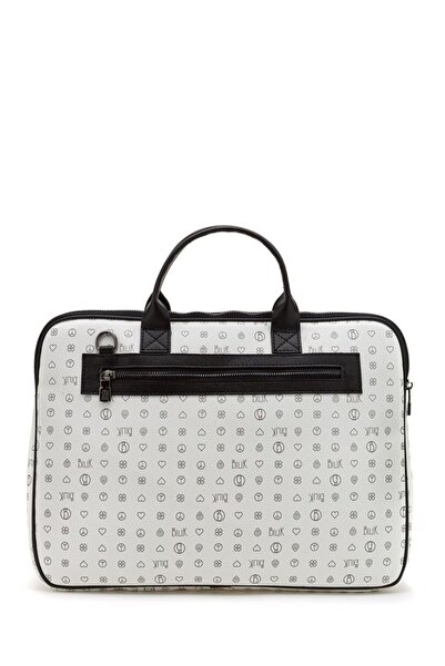 Bilik Deri Монограма Біло-чорна унісекс сумка для ноутбука та документів RH09 BUSİNESS-MN