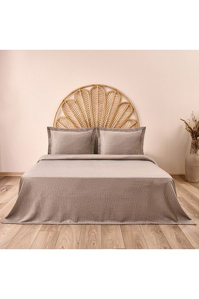 Evidea Anthracite Soft Tile Double Bedspread Set