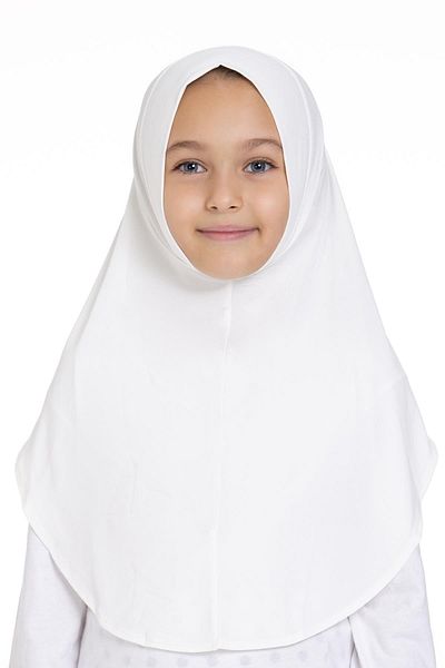 HÜRREM BONE Bonnet pentru hijab tânăr practic alb, gata făcut, țesătură nisipoasă Hijab simplu 2312_42