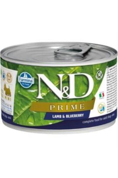 N&D Mini Prime Kuzulu Yaban Mersinli Köpek Konservesi 140 Gr