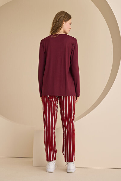 NBB New York City Claret Red Pajama Set