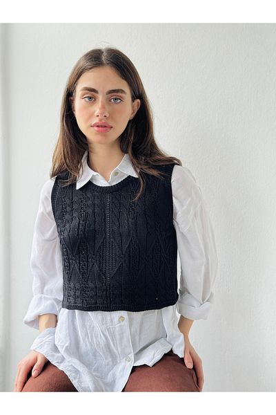 Retrobird Knitted Knitwear Seasonal Sweater Women's Black