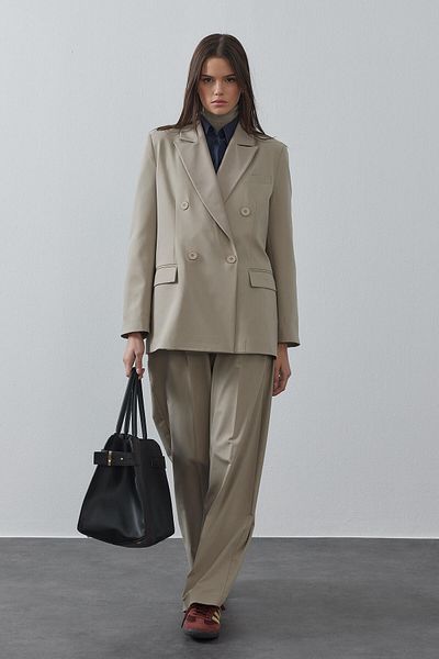 Tailors Room Μπουφάν Sand Beige Διπλό Μπουφάν