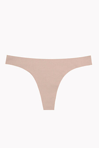 NBB Açık Pembe Gül Kurusu Açık Kahve 3lü Lazer Kesim Tanga