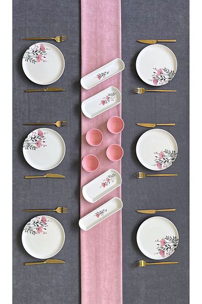 ERS 14 Piece Pink Breakfast Set - Delivery