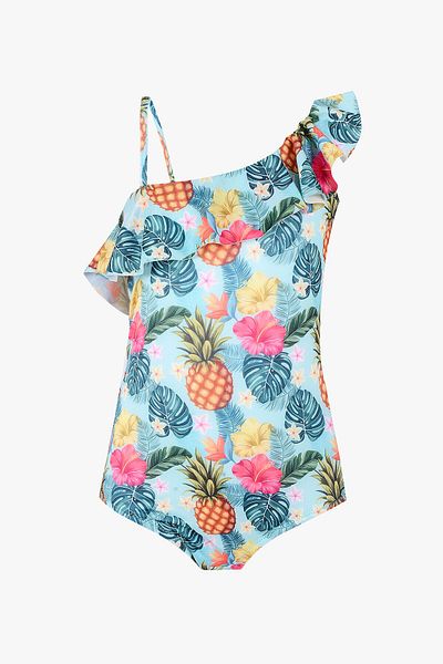 LOYA Colorful Floral Patterned Swimsuit for Girls