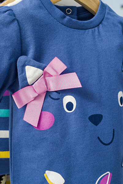 Tongs Baby Set 2 piese cu bluzita si pantalonasi pentru fetite Colorful autum, Tongs baby  Albastru