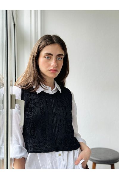Retrobird Knitted Knitwear Seasonal Sweater Women's Black