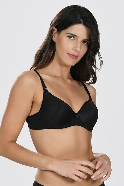 STN Black Covered Single Bra