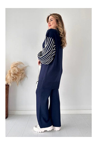 Parille Navy Blue Knitwear Cardigan Set
