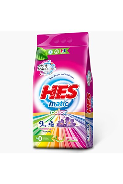Hes Matik Toz Çamaşır Deterjanı 9KG Color/Renkliler (72 Yıkama)