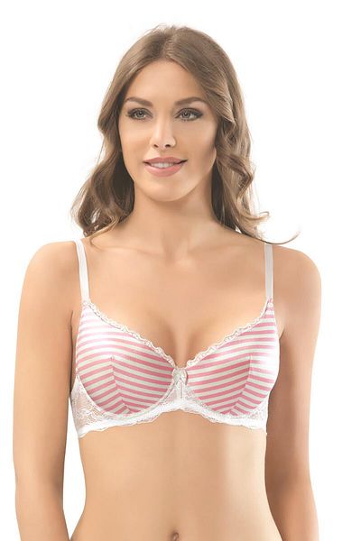 NBB Ecru Striped Light Supported Bra
