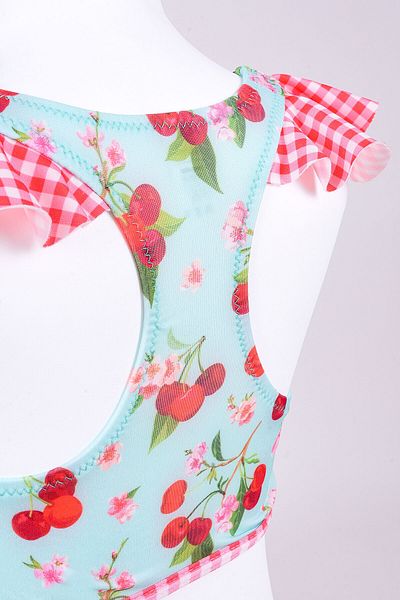 LOYA Girl's Cherry Colored Bikini Set