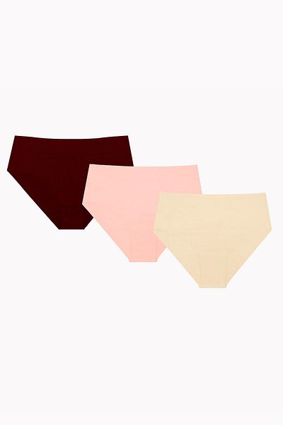 NBB Skin Burgundy Cappuccino 3 τεμαχίων Laser No Trace Making εσώρουχα ψηλής μέσης