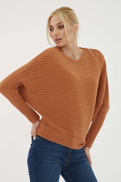 Fashion Friends Μπλούζα με μανίκια νυχτερίδας καφέ