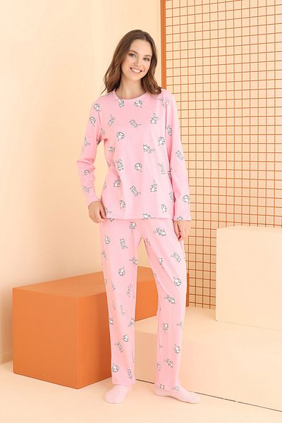 NBB Pink Cheerful Rabbit Pajama Set