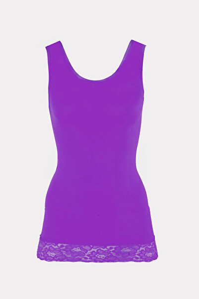 NBB Purple Seamless Lace Wide Strap Tank Top