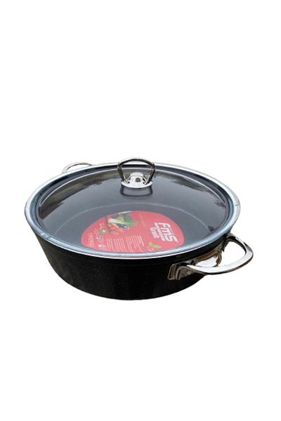 FMS 28 cm Gray Eco Flat Granite Pot