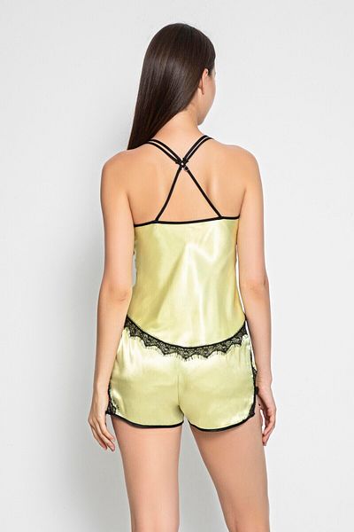 NBB Yellow Thin Strap Shorts Set