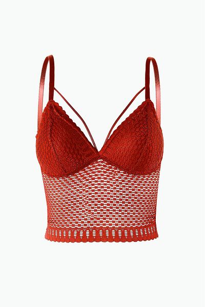 LOYA Burgundy Helen Mesh Bralet Bra