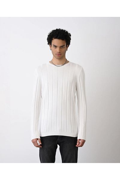 İLKCET MODA Tricotaj pentru bărbați cu dungi slim Fit