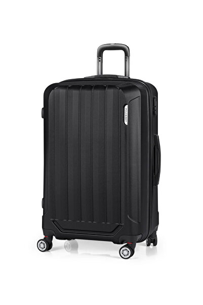 POLO&SKY Spring Model Siyah Renk Büyük Boy Valiz Bavul