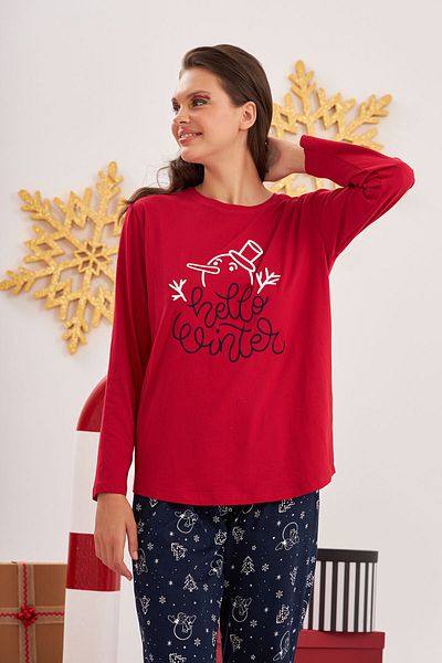 NBB Red Hello Winter Pajama Set