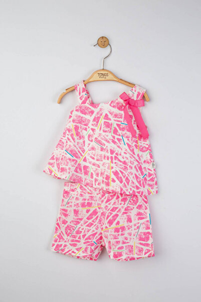 Tongs Baby Set elegant bluzita de vara cu pantalonasi pentru fetite Mystery, Tongs baby  Albastru