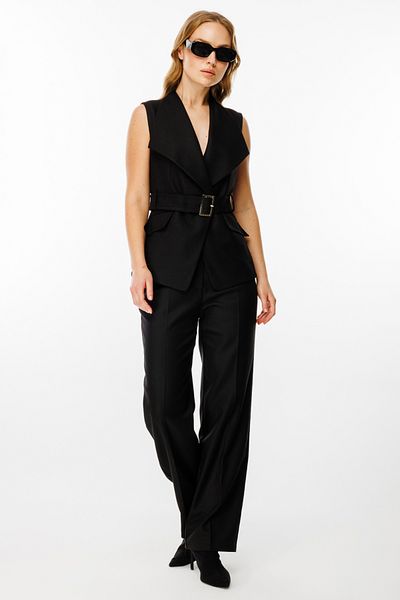 Ekol Wide Leg and Bridge Trousers - Sand Color