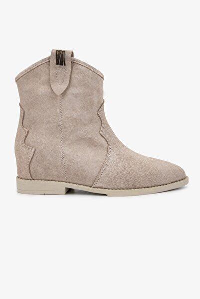 Valmenti Kadın . Bej Süet Casual Bot