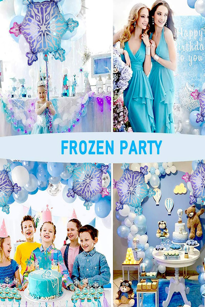Parti dolabı 1 Adet Yılbaşı Kar Tanesi Folyo Balon 64x55cm Elsa Frozen Konspet Kartanesi Yeni Yıl Balon