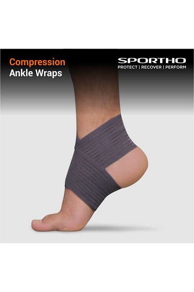 Nivia Weight Lifting Ankle Support | Dark Grey | Adjustable With Velcro | Neoprene | Pain Relief