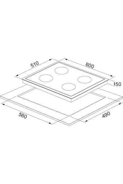 Alveus EXEP EO 330 INOX ANKASTRE OCAK