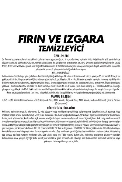 Sır Fırın ve Izgara Temizleyici Köpük 500 ml 2'li