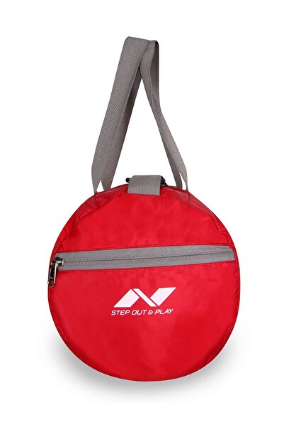 Nivia Deflate Round 01 Gym Bag | Red/grey | 20l | Shoulder Bag | Fitness | Sports & Travel Bag
