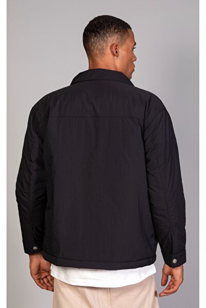 LTC Jeans Ανδρικό μαύρο (ΥΠΟΚΟΛΛΗΜΕΝΕΣ ΙΝΕΣ) Μπουφάν Relaxed Fit Crinkle Puffer