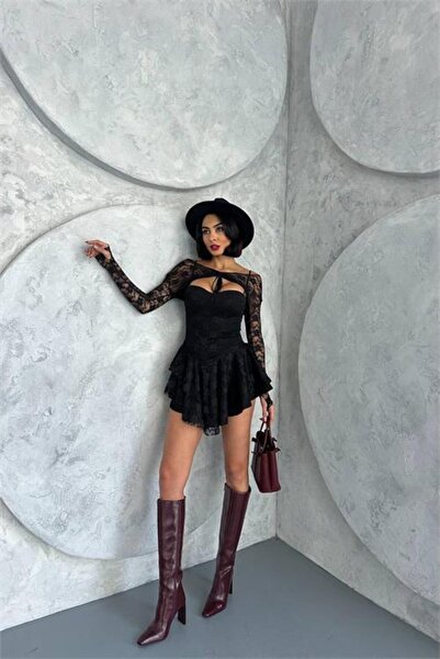 Dipmoda Γυναικείο φόρεμα πριγκίπισσας με λεπτομέρειες από βολέρο και γκουπέρ ...