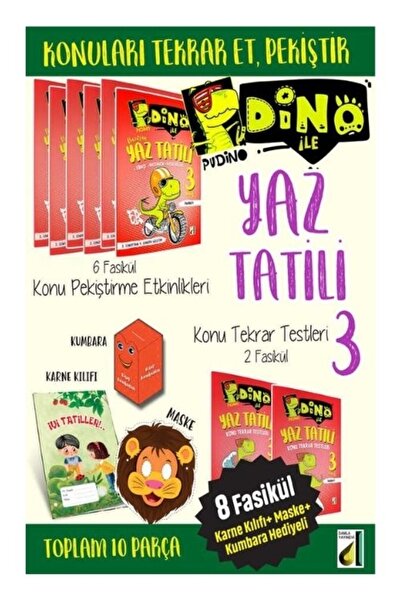 Damla Yayınevi Damla Yayınları 3. Sınıf Dino Ile Yaz Tatil Kitabı (DENEME HED...