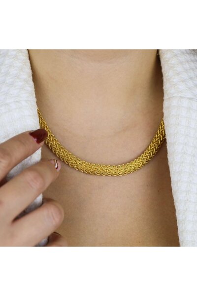 Burcu Kuyumculuk Hasır Örgü Kolye