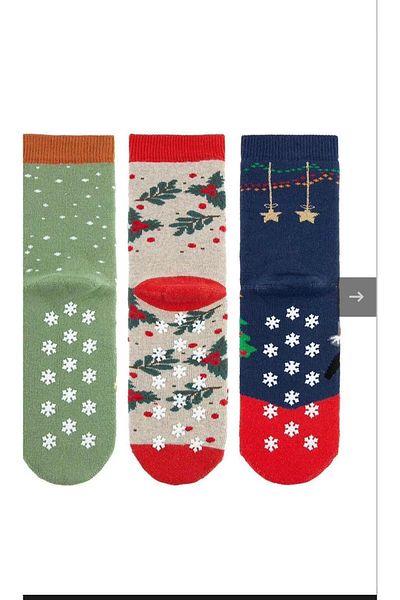Emilakids 3-Piece New Year's Anti-Slip Towel Children's Winter Socks