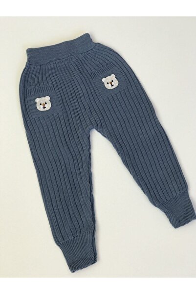 Meriç bebe Fitilli Ayılı Bebek Triko Tayt
