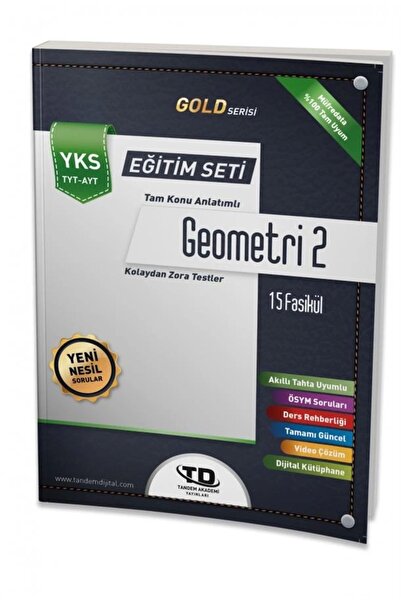 Tandem Yayınları Tyt&Ayt Geometri Gold Serisi 2 Eğitim Seti 9786050678673