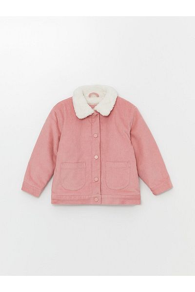 LC Waikiki Lcwk Sheepskin Long Sleeve Velvet Girls' Coat