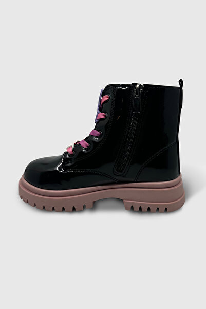 playup design office Playup Kız Çocuk Bot Kaymaz Taban Soğuğa Dayanıklı Siyah/Pembe
