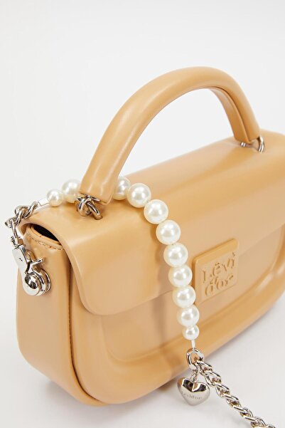 Levidor Coffee Color Pearl Strap Shoulder Bag - 930234