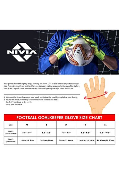 Nivia Carbonite Web Goalkeeper Gloves |multicolour, L| With Grip For Football & Soccer Goalkeeping