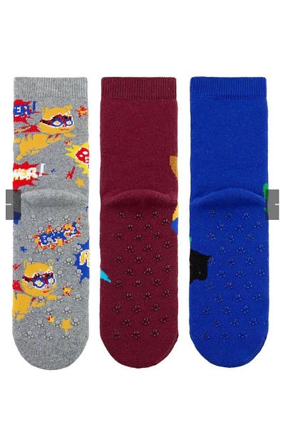 Emilakids 3-Piece Cat Dog Patterned Towel Children's Winter Socks