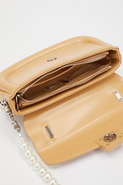 Levidor Coffee Color Pearl Strap Shoulder Bag - 930234