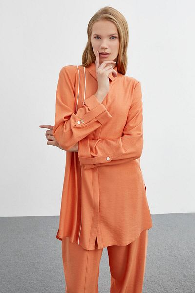 Zühre P-0184 Μοντέλο Salmon Shalwar Παντελόνι