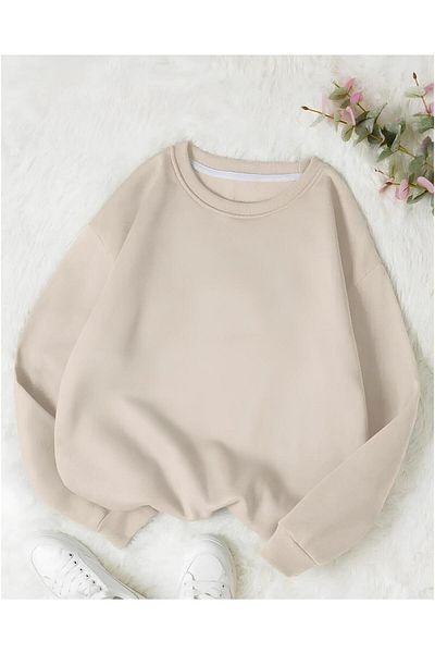 GYES Φούτερ Unisex Crew Neck - Απλό ριμπ, λαιμόκοψη